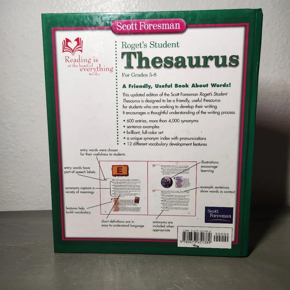 Scott Foresman Roget's Student Thesaurus Dictionary Hardcover School supplies